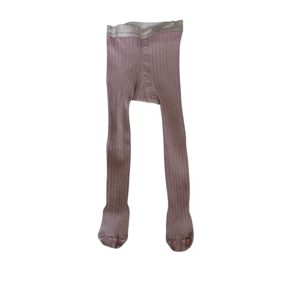 Collegien Toddler Girl Vieux Rose Louise Ribbed Tights Size 18 months - Picture 3 of 6